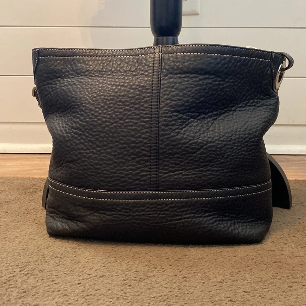 Coach Black Pebbled Leather Hobo Shoulder Bag